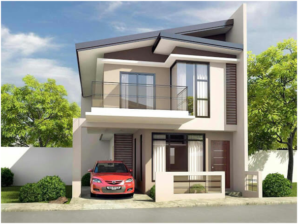tampak depan rumah 2 lantai