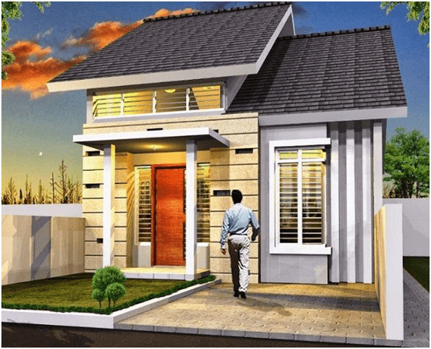 desain rumah minimalis 1 lantai tampak depan
