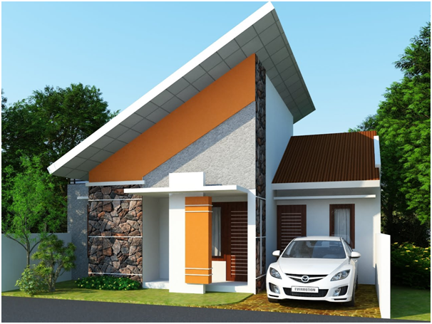 desain dinding depan rumah