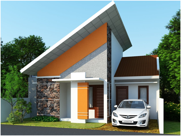 desain dinding depan rumah
