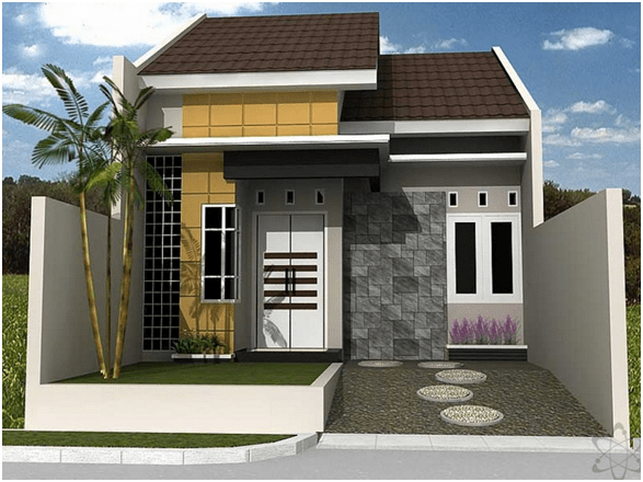 sketsa rumah tampak depan